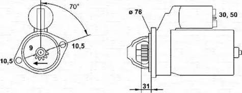 Magneti Marelli 943221332010 - Käynnistinmoottori inparts.fi