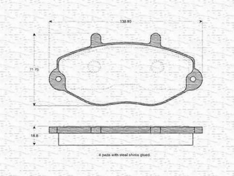 Magneti Marelli 430216170552 - Jarrupala, levyjarru inparts.fi