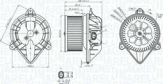 Magneti Marelli 069412399010 - Sisätilapuhallin inparts.fi