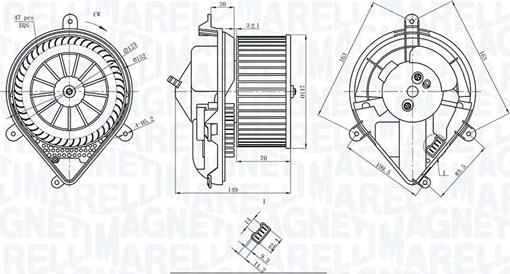 Magneti Marelli 069412228010 - Sisätilapuhallin inparts.fi