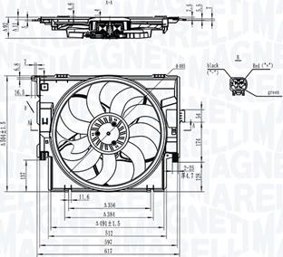 Magneti Marelli 069422829010 - Tuuletin, moottorin jäähdytys inparts.fi