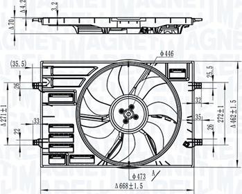 Magneti Marelli 069422828010 - Tuuletin, moottorin jäähdytys inparts.fi