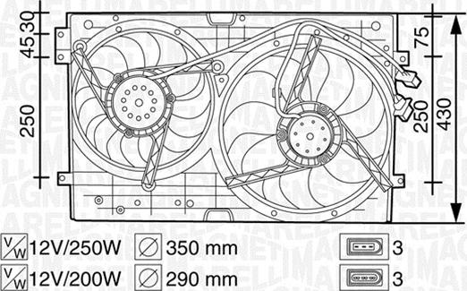 Magneti Marelli 069422258010 - Tuuletin, moottorin jäähdytys inparts.fi