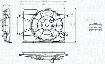 Magneti Marelli 069422793010 - Tuuletin, moottorin jäähdytys inparts.fi