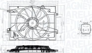 Magneti Marelli 069422784010 - Tuuletin, moottorin jäähdytys inparts.fi