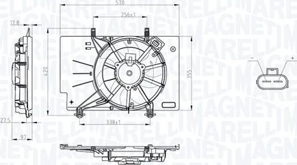 Magneti Marelli 069422734010 - Tuuletin, moottorin jäähdytys inparts.fi