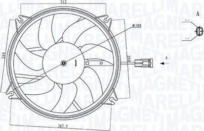 Magneti Marelli 069422720010 - Tuuletin, moottorin jäähdytys inparts.fi