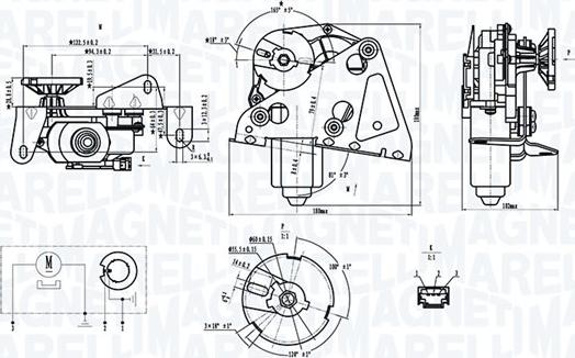 Magneti Marelli 064074500010 - Pyyhkijän moottori inparts.fi