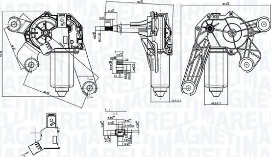 Magneti Marelli 064074100010 - Pyyhkijän moottori inparts.fi