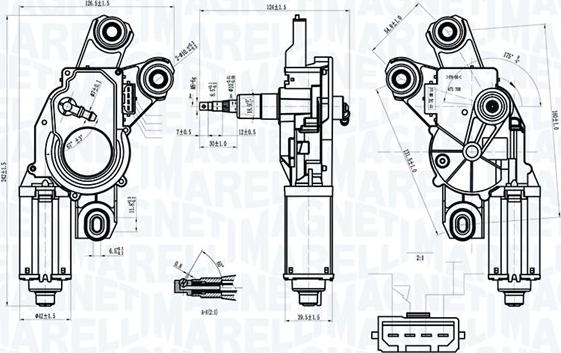 Magneti Marelli 064073600010 - Pyyhkijän moottori inparts.fi