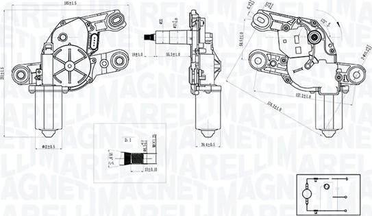 Magneti Marelli 064073300010 - Pyyhkijän moottori inparts.fi