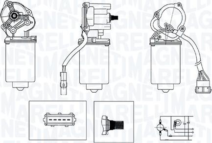 Magneti Marelli 064371300010 - Pyyhkijän moottori inparts.fi