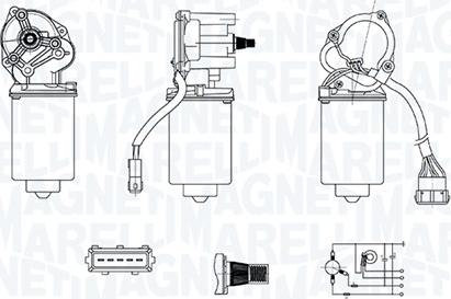 Magneti Marelli 064378600010 - Pyyhkijän moottori inparts.fi