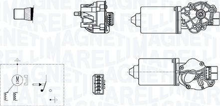 Magneti Marelli 064378700010 - Pyyhkijän moottori inparts.fi