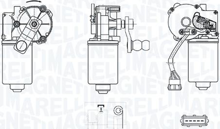 Magneti Marelli 064373000010 - Pyyhkijän moottori inparts.fi