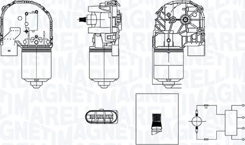 Magneti Marelli 064377900010 - Pyyhkijän moottori inparts.fi