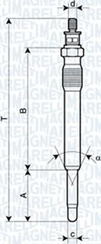 Magneti Marelli 062900001304 - Hehkutulppa inparts.fi