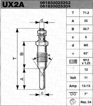 Magneti Marelli 061830025304 - Hehkutulppa inparts.fi