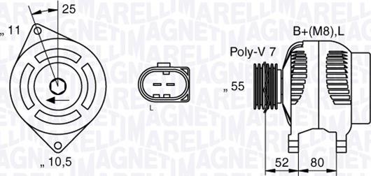 Magneti Marelli 063535250200 - Laturi inparts.fi