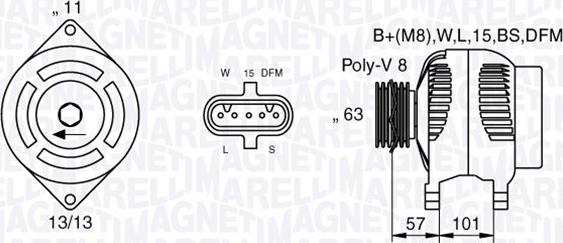 Magneti Marelli 063536550080 - Laturi inparts.fi