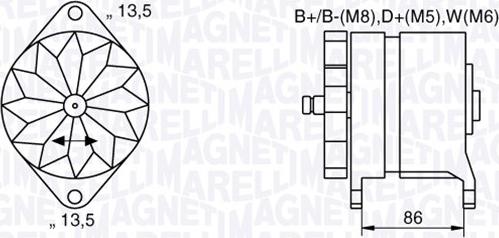 Magneti Marelli 063536895380 - Laturi inparts.fi