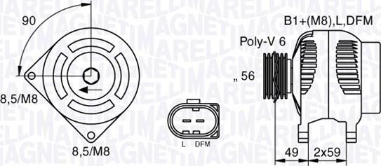 Magneti Marelli 063533250010 - Laturi inparts.fi