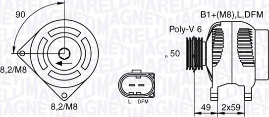 Magneti Marelli 063533250130 - Laturi inparts.fi