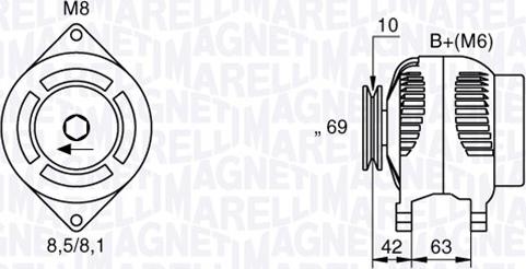 Magneti Marelli 063532620010 - Laturi inparts.fi