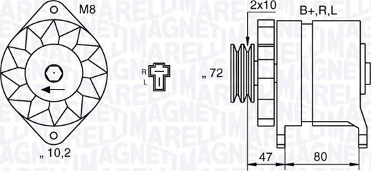 Magneti Marelli 063532621010 - Laturi inparts.fi