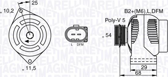 Magneti Marelli 063532250200 - Laturi inparts.fi