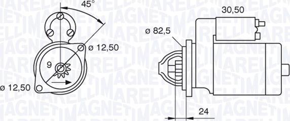 Magneti Marelli 063521090120 - Käynnistinmoottori inparts.fi