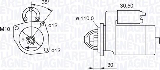 Magneti Marelli 063521093440 - Käynnistinmoottori inparts.fi