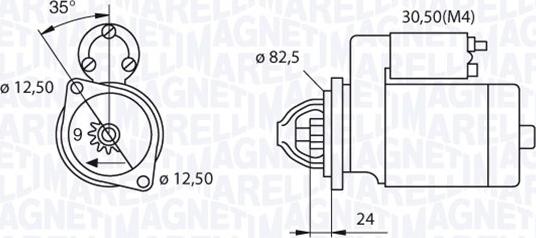 Magneti Marelli 063521093570 - Käynnistinmoottori inparts.fi