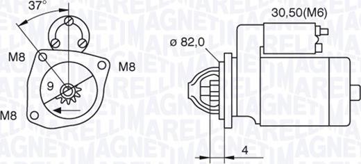 Magneti Marelli 063521093000 - Käynnistinmoottori inparts.fi