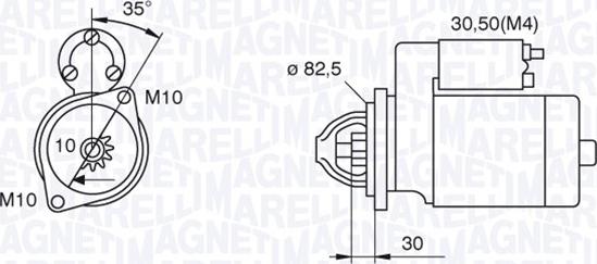 Magneti Marelli 063521092500 - Käynnistinmoottori inparts.fi