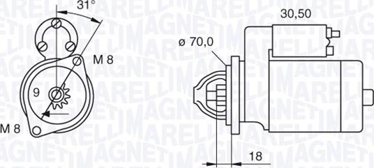 Magneti Marelli 063521060140 - Käynnistinmoottori inparts.fi