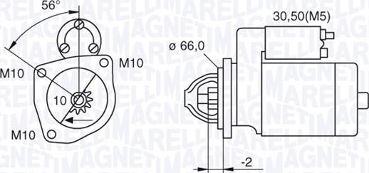 Magneti Marelli 063521084000 - Käynnistinmoottori inparts.fi