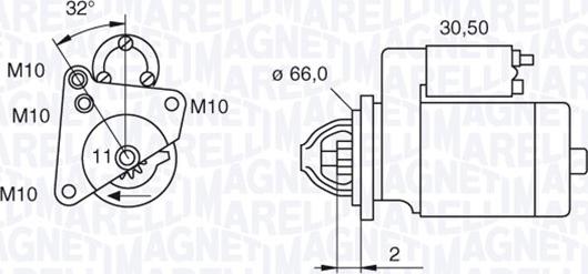 Magneti Marelli 063521081800 - Käynnistinmoottori inparts.fi