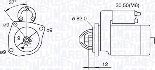 Magneti Marelli 063521082040 - Käynnistinmoottori inparts.fi