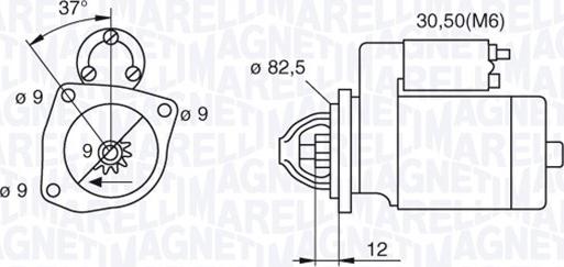 Magneti Marelli 063521082390 - Käynnistinmoottori inparts.fi