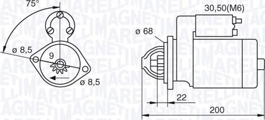 Magneti Marelli 063521074920 - Käynnistinmoottori inparts.fi