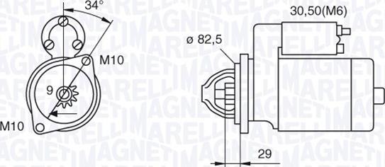 Magneti Marelli 063521074030 - Käynnistinmoottori inparts.fi