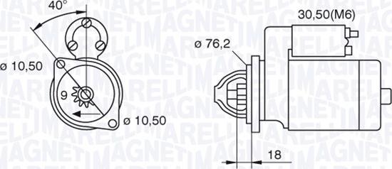 Magneti Marelli 063521074300 - Käynnistinmoottori inparts.fi