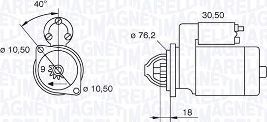 Magneti Marelli 063521070620 - Käynnistinmoottori inparts.fi