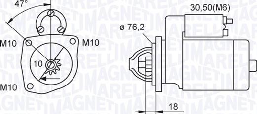 Magneti Marelli 063521101040 - Käynnistinmoottori inparts.fi