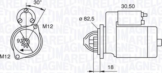 Magneti Marelli 063521101060 - Käynnistinmoottori inparts.fi