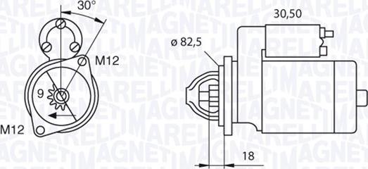 Magneti Marelli 063521101380 - Käynnistinmoottori inparts.fi