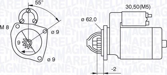 Magneti Marelli 063521120410 - Käynnistinmoottori inparts.fi