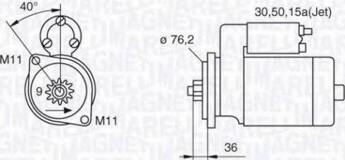 Magneti Marelli 063521120380 - Käynnistinmoottori inparts.fi