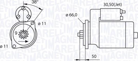 Magneti Marelli 063521240220 - Käynnistinmoottori inparts.fi